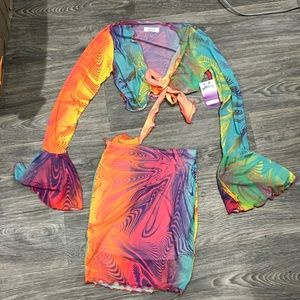 NWT  2 piece Skirt Set Vacation Set/Date Night/Beach Wear